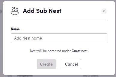Create subnest