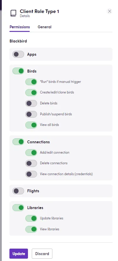 Available permissions
