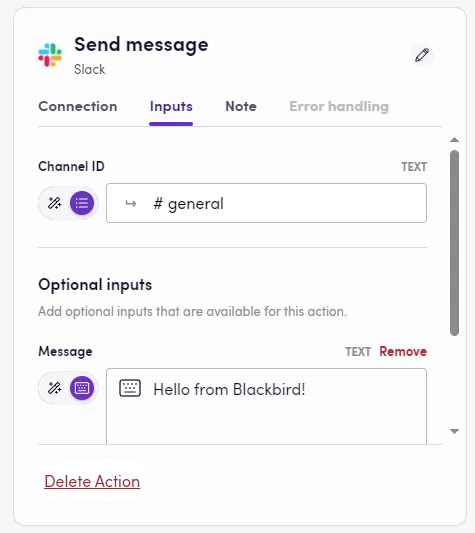 Send message complete